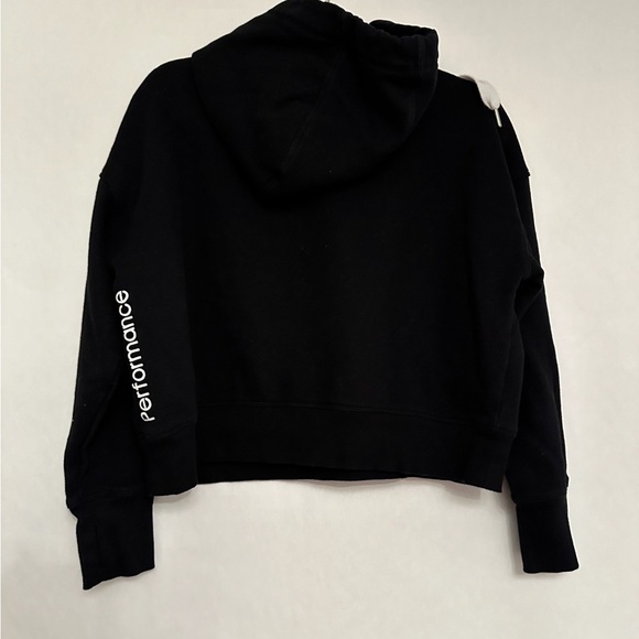 Calvin Klein Performance Black Cropped Hoodie Sweatshirt Pullover Size Medium - Picture 10 of 12